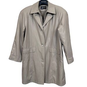 Jibb International women’s trench‎ coat zipper and button front size XL- READ